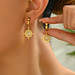 Серьги-кольца в форме восьмиконечной звезды из нержавеющей стали 304&nbsp;QB3148