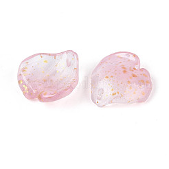 Подвески из прозрачного стекла с лепестками&nbsp;GLAA-T030-05-B