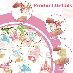 30 Uds. 6 estilos colgantes de esmalte de aleación de Pascua&nbsp;ENAM-YW0008-61