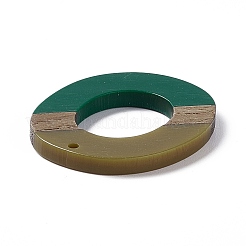 Pendentifs en résine opaque et bois de noyer&nbsp;RESI-M027-01G