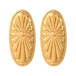 Овальные серьги-гвоздики из нержавеющей стали 304&nbsp;EJEW-Z109-01G