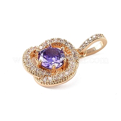 Латунные микро проложить кубического циркония подвески&nbsp;KK-E795-16KCG