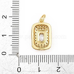 Messing micro pave Zirkonia Anhänger&nbsp;CU-CBAAB9C-02G