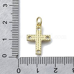 Латунные микропаве прозрачные подвески с фианитом KK-V010-10G-02