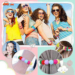 30 г 3 цвета непрозрачные акриловые бусины&nbsp;MACR-YW0003-44E