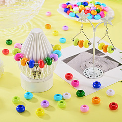 110pcs 11 couleurs perles européennes acryliques opaques&nbsp;SACR-TA0001-75