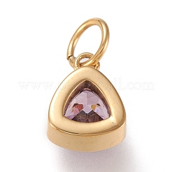 Подвеска из нержавеющей стали 304 с вакуумным покрытием pvd и кубическим цирконием ZIRC-P080-A