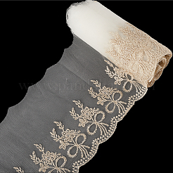 10 ярд полиэстеровой цветочной вышивки кружевной отделки OCOR-GF0004-88