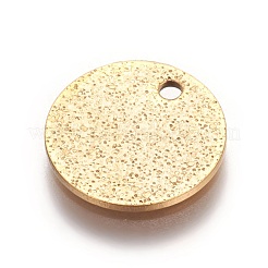 Pendentifs texturés en acier inoxydable 304 avec placage ionique (IP)&nbsp;X-STAS-I098-01-12mm-G