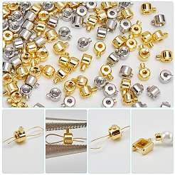 60 шт. 2 цвета латунные обжимные бусины&nbsp;KK-BBC0023-33