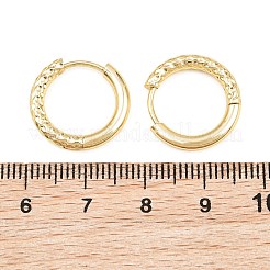Latón pendientes de aro Huggie&nbsp;KK-CBA8A92-04G