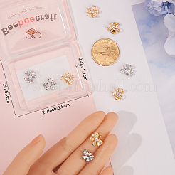 12 шт. 2-х цветная латунь со стеклянными стразами KK-BBC0013-92