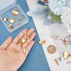 16 шт. 8 стиля серьги-гвоздики из нержавеющей стали 304 фурнитура STAS-UN0042-34