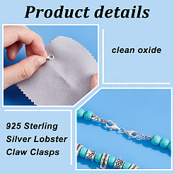 4 шт. 925 серебряные застежки-когти-омары&nbsp;FIND-PH01466