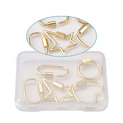 Латунные брелоки с карабином&nbsp;KK-TA0007-82G