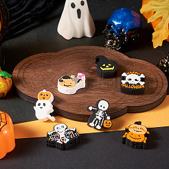 7 Stück 7 Stile Halloween Silikonperlen&nbsp;SIL-TA0003-29