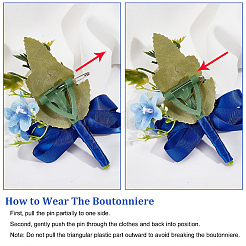 2 broche boutonnière en tissu de soie&nbsp;JEWB-CP0001-42