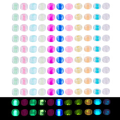 1200 Stück 12 Farben 6/0 leuchtende Glas-Saatperlen&nbsp;SEED-TA0001-51