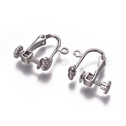 Латунные серьги с клипсами KK-F785-02P