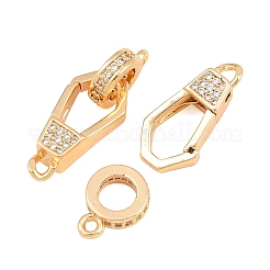 Messing Micro Pave klare Zirkonia Falte über Verschlüsse&nbsp;CU-CBA7BFE-06B-G
