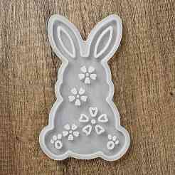 Пасхальный кролик с цветочным узором силиконовые Молды для настольных ламп своими руками SIMO-G008-02D