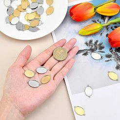 Impostazioni del connettore cabochon in acciaio inossidabile 304 con placcatura sotto vuoto PVD&nbsp;STAS-UN0004-49