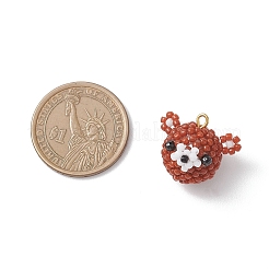 Подвески из натуральной черной шпинели с ограненными круглыми бусинами и стеклянными бусинами&nbsp;PALLOY-MZ01159