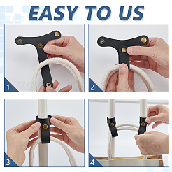 Фиксированная пряжка из искусственной кожи с защитой от потери для багажа&nbsp;AJEW-WH0816-347AB