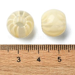 レジンヨーロピアンビーズ  大きな穴のスイカの丸いビーズ  トウモロコシの穂の黄色  12x14x14mm  穴：5mm&nbsp;RESI-U008-03A