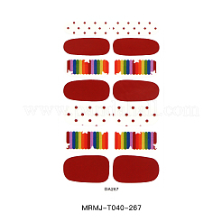 Наклейки для ногтей с полным покрытием в стиле радуги в горошек MRMJ-T040-267