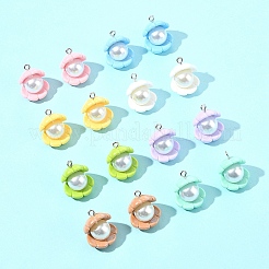 16 шт. 8 цвета непрозрачные подвески из смолы RESI-FS0002-02