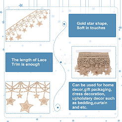 5 ярд ленты из металлической пряжи с цветочной кружевной отделкой SRIB-HY0001-07D