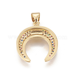 Pendentifs avec zircon cubiques à micro-pavés en laiton&nbsp;X-ZIRC-L078-056G-NR