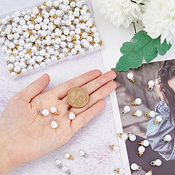 200 шт. 2-х цветные подвески из искусственного жемчуга из смолы&nbsp;RESI-HY0001-11