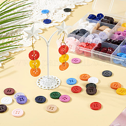 320 шт. 20 цвета пуговицы из смолы с 4 отверстиями BUTT-TA0001-29D
