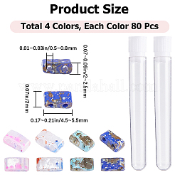 320шт 4 цвета непрозрачные стеклянные бусины с 2 отверстиями&nbsp;SEED-CN0001-22