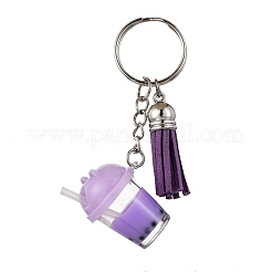 3 шт. кисточка из искусственной замши и имитация резинового брелока с рисунком «чай с молоком»/«чай с молоком» KEYC-JKC01203