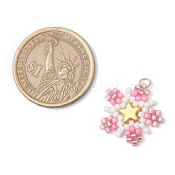 Подвески-звезды из стеклянных бусин PALLOY-MZ00641-05