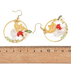 Pendientes de cristal de latón pendientes&nbsp;EJEW-JE07514