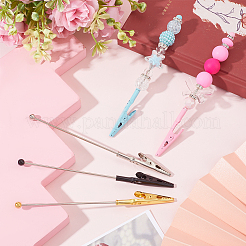 5 шт. 5 цвета железный браслет инструмент ювелирный помощник зажим-крокодил AJEW-SC0003-24