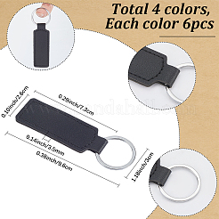 Portachiavi in pelle pu 24 pz 4 colori&nbsp;KEYC-SC0002-17