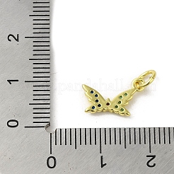 Pendentifs en laiton plaqué or véritable 18k avec pavé de zircone cubique&nbsp;KK-M283-11Q-02