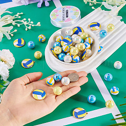 40pcs 4 Farben undurchsichtige Acrylperlen&nbsp;MACR-TA0002-70