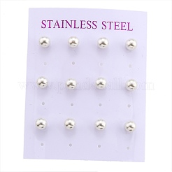 Пластиковые жемчужины жемчужина серьги&nbsp;X-STAS-D0001-03-P-A