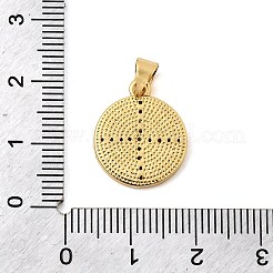 Латунные микропаве прозрачные подвески с фианитом&nbsp;KK-I360-055G