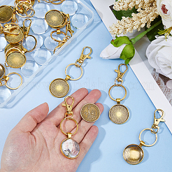 Плоские круглые брелки из сплава&nbsp;KEYC-DC00052