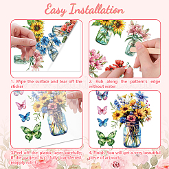 3 лист 3 стиля ПВХ водонепроницаемые декоративные наклейки DIY-WH0404-067