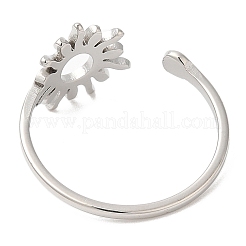 Bague ouverte en acier inoxydable 304 anti-ternissement pour femme&nbsp;RJEW-M149-05P
