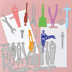 Углеродистая сталь разрезает трафареты DIY-WH0309-1056