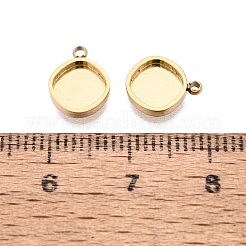 Componente cabochon pendente in acciaio inossidabile 304&nbsp;STAS-Q113-22C-G